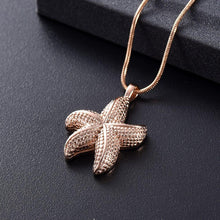 Load image into Gallery viewer, Starfish Shaped Cremation Urn Necklace