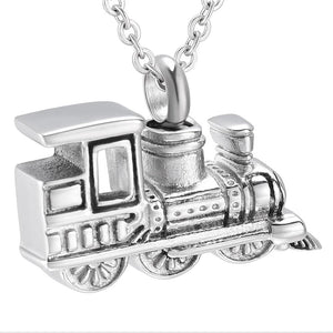 Train Shaped Cremation Urn Necklace