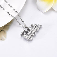 Load image into Gallery viewer, Train Shaped Cremation Urn Necklace