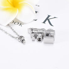 Load image into Gallery viewer, Train Shaped Cremation Urn Necklace