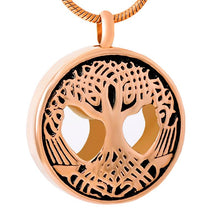 Load image into Gallery viewer, Tree of Life Cremation Urn Necklace