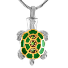 Load image into Gallery viewer, Turtle Shaped Cremation Urn Necklace