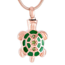 Load image into Gallery viewer, Turtle Shaped Cremation Urn Necklace
