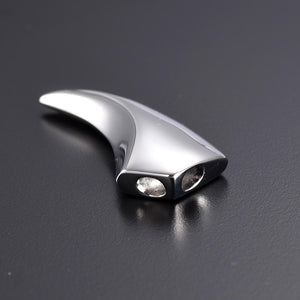 Tusk Tooth Silver Cremation Urn Necklace