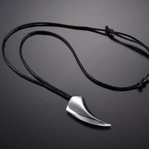 Tusk Tooth Silver Cremation Urn Necklace