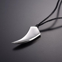 Load image into Gallery viewer, Tusk Tooth Silver Cremation Urn Necklace