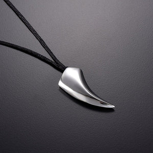 Tusk Tooth Silver Cremation Urn Necklace