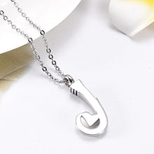 Load image into Gallery viewer, Unique Silver Fish Hook Cremation Urn Necklace