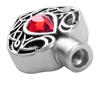 Load image into Gallery viewer, Vintage Heart Shaped Cremation Urn Necklaces With Rhinestone Gemstone