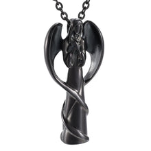 Load image into Gallery viewer, Winged Angel Cremation Urn Necklace