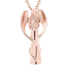 Load image into Gallery viewer, Winged Angel Cremation Urn Necklace