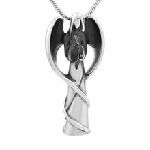 Load image into Gallery viewer, Winged Angel Cremation Urn Necklace