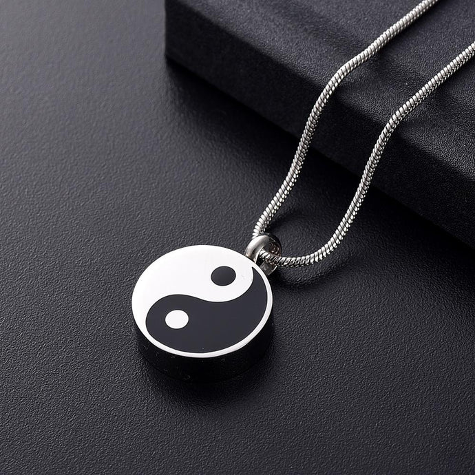 Yin Yang Cremation Urn Necklace
