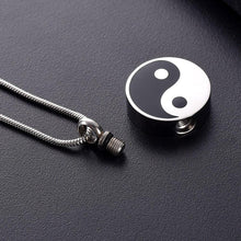 Load image into Gallery viewer, Yin Yang Cremation Urn Necklace