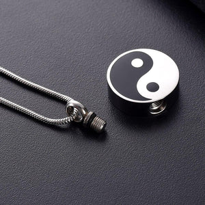 Yin Yang Cremation Urn Necklace