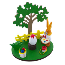 Load image into Gallery viewer, Wooden Bunny Figurine Decorating Easter Eggs