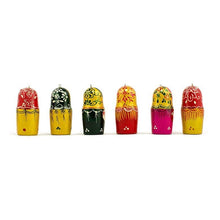 Load image into Gallery viewer, Wooden Set of 6 Nesting Dolls Christmas Ornaments Matryoshka 2.15 Inches