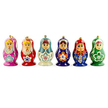 Load image into Gallery viewer, 6 Wooden Dolls Christmas Ornaments