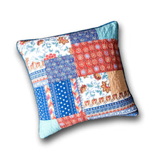Load image into Gallery viewer, DaDa Bedding Bohemian Vibes Patchwork Floral Euro Pillow Sham Cover, 26" x 26" (JHW878)