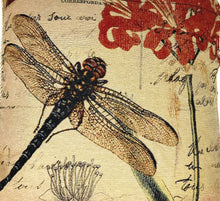 Load image into Gallery viewer, DaDa Bedding Dragonfly Dreams Elegant Insect Bug Throw Pillow Cushion Cover - 1-Piece - 18"