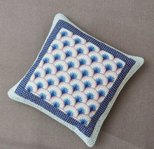 Load image into Gallery viewer, DaDa Bedding Mediterranean Fans Breezy Waves Minty Blue Euro Pillow Sham Cover, 26" x 26" (JHW884)