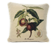 Load image into Gallery viewer, DaDa Bedding Nectarine Fruits Elegant Accent Throw Pillow Cushion Cover - 18" - 1-Piece