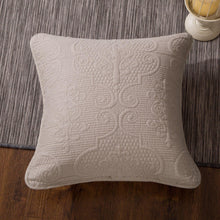 Load image into Gallery viewer, DaDa Bedding Set of 2-Pieces Sandy Beige Taupe Square Cushion Throw Pillow Covers, 18" x 18" (JHW-585)