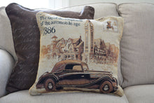 Load image into Gallery viewer, Tache Drive Benz into Town Big Ben London Postcard Vintage Throw Pillow Cover (16543)