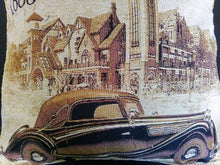 Load image into Gallery viewer, Tache Drive Benz into Town Big Ben London Postcard Vintage Throw Pillow Cover (16543)