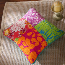 Load image into Gallery viewer, Tache 2 Piece Cotton Colorful Flower Power Party Patchwork Cushion Cover (FloralPatchwork-CC)