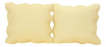 Load image into Gallery viewer, Tache Yellow Diamond Matelasse Scalloped Buttercup Puffs Cushion Covers / Euro Sham