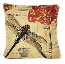 Load image into Gallery viewer, Tache Fly High Dragonfly European Postcard Tapestry Woven Throw Pillow Cover (15044)