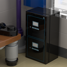 Load image into Gallery viewer, Filing Cabinet for Minifigs made using LEGO parts - B3 Customs