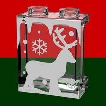 Load image into Gallery viewer, Winter Village Window with Reindeer made 1x2x2 Panel - B3 Customs