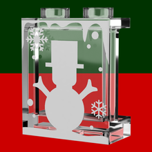 Load image into Gallery viewer, Winter Village Window with White Snowman 1x2x2 Panel - B3 Customs