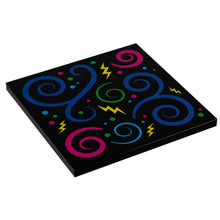 Load image into Gallery viewer, Custom 80's and 90's Arcade Carpet 6x6 Tiles (Swirls) Pack of 10 made with LEGO parts
