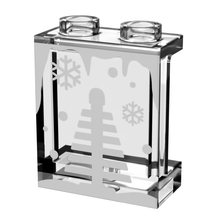 Load image into Gallery viewer, Winter Village Window with Christmas Tree 1x2x2 Panel - B3 Customs