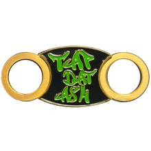 Load image into Gallery viewer, BL18-009 MTV Cribs Michael Strahan episode matching green Cigar Cutter for Tap Dat Ash Cigar Coin