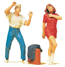 Load image into Gallery viewer, Preiser 45129 G Scale Pedestrians -- Persons At The Telephone Box