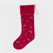 Load image into Gallery viewer, Sparkle bee stocking, berry pink