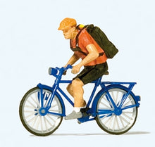 Load image into Gallery viewer, Preiser 28175 HO Scale Bicycle Courier -- With Bicycle