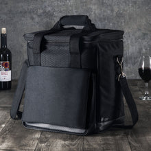 Load image into Gallery viewer, Cellar 6-Bottle Wine Carrier &amp; Cooler Tote with Trolley
