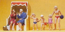 Load image into Gallery viewer, Preiser 10438 HO Scale Recreation &amp; Sports -- Sun Bathers &amp; Beach Hut