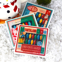 Load image into Gallery viewer, Christmas Lights Vintage Christmas Coaster Set