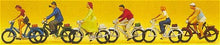 Load image into Gallery viewer, Preiser 10091 HO Scale Recreation &amp; Sports -- Bike Riders w/Bicycles