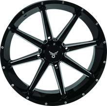 Load image into Gallery viewer, QuadBoss, QuadBoss Slicer 20x7 PowerSports Wheels with Limited Edition Bull Logo Center Caps