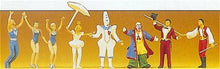 Load image into Gallery viewer, Preiser 20254 HO Scale Circus Ring Master, Clowns (2), Animal Trainer, Acrobats