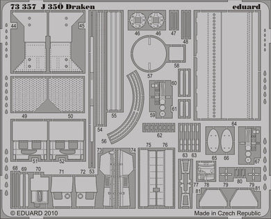 Eduard 73357 1/72 Aircraft- J35O Draken for HSG (Painted Self Adhesive) (D)