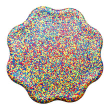 Load image into Gallery viewer, **Pre-order (Ships in 3-4 Weeks)**Flower-shaped Balance Board for Stepping Stones in Rainbow Confetti