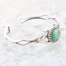 Load image into Gallery viewer, Dainty Turquoise Cuff Bracelet